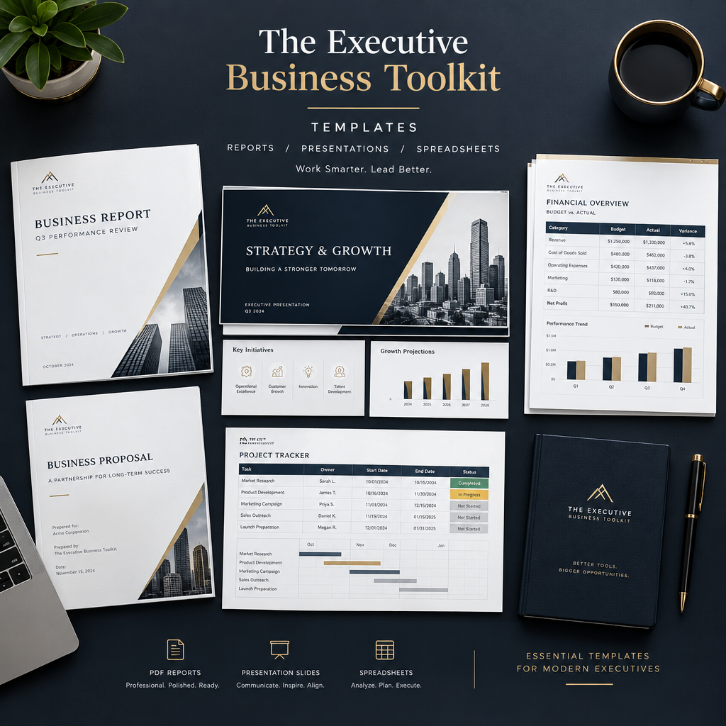The Executive Business Toolkit: Templates, Frameworks & Guides